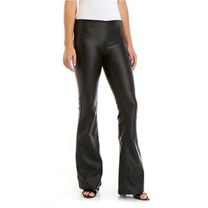 Free People Faux Leather Flare Pants